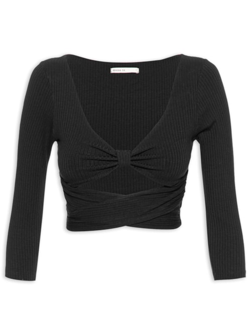 Top Transpasse Busto – Preto
