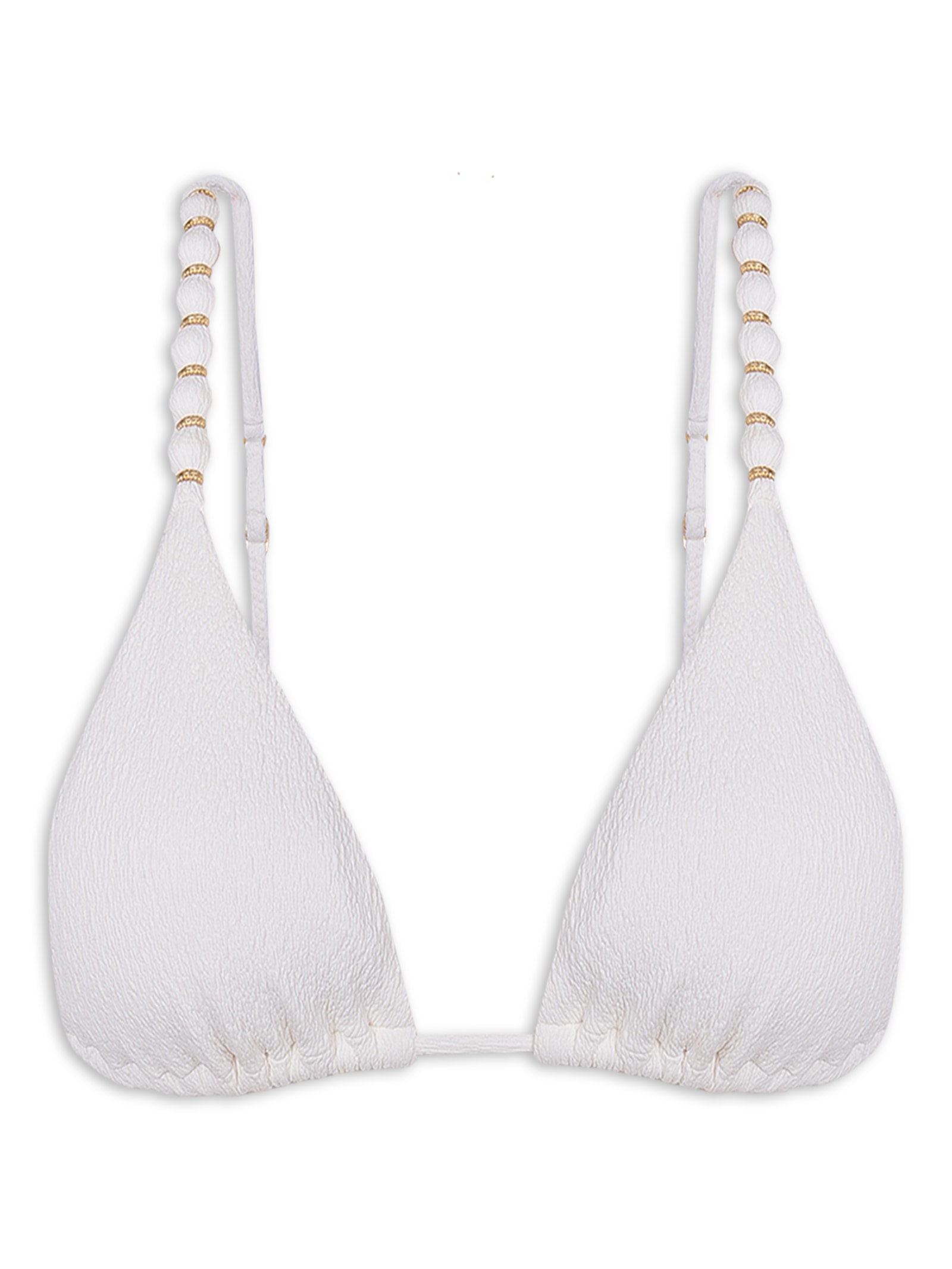 Top Tri Paralelo Beads Branco Vix