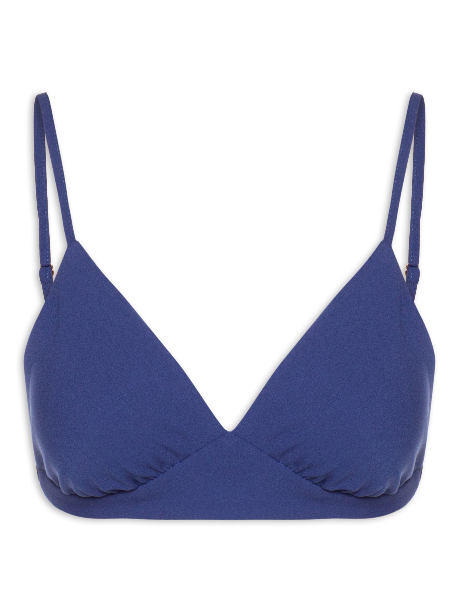 Top Triângulo Em Cetim Azul Market 33