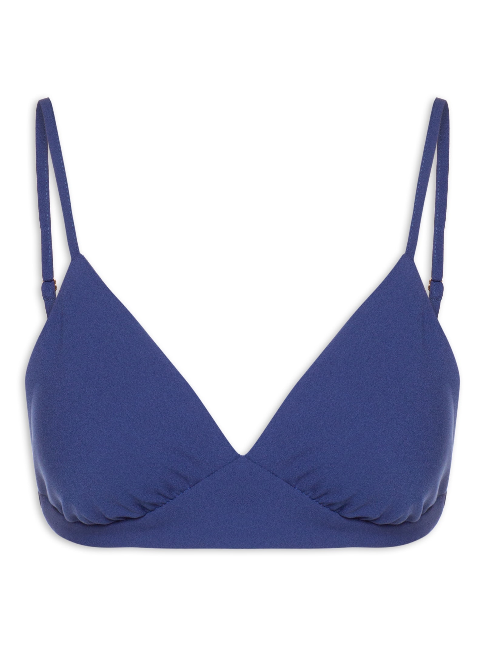 Top Triângulo Em Cetim Azul Market 33