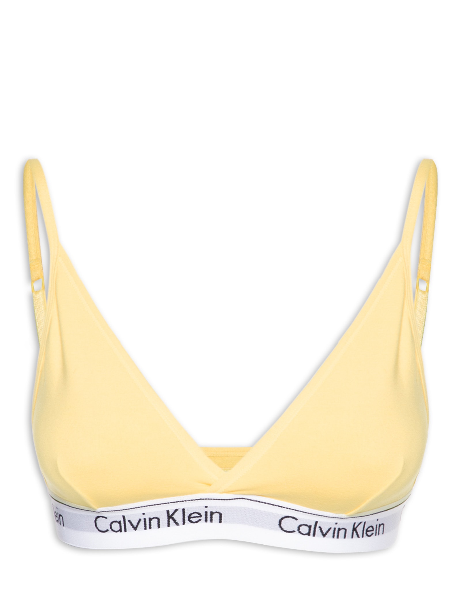 Top Triângulo Modern Cotton Amarelo Calvin Klein Underwear