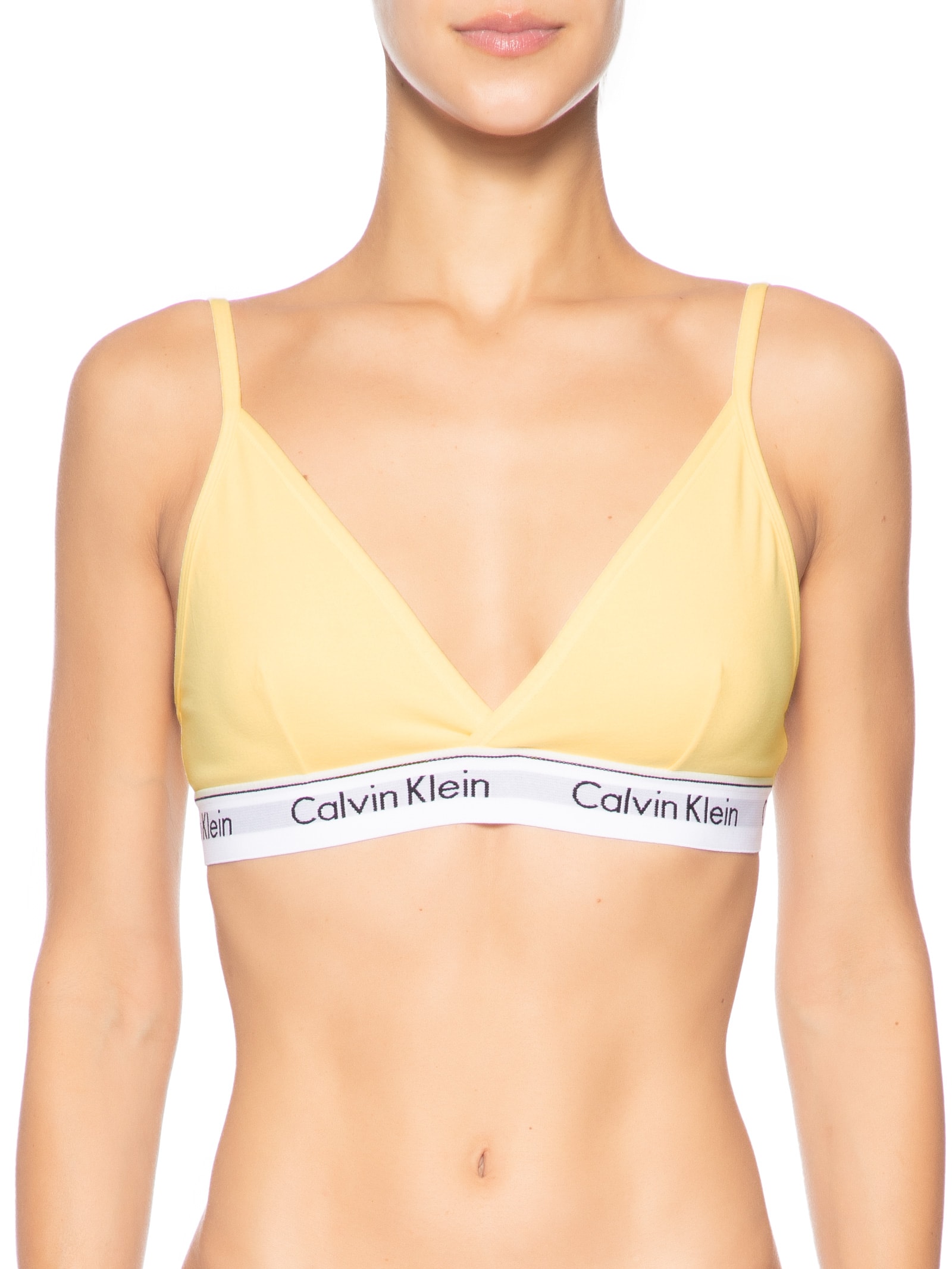 Top Triângulo Modern Cotton Amarelo Calvin Klein Underwear