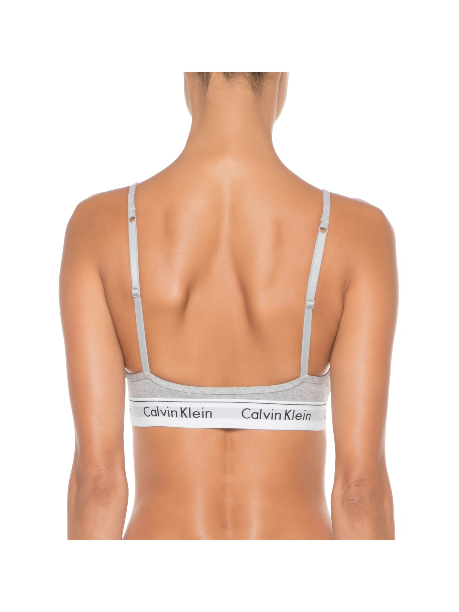 Top Triângulo Modern Cotton Cinza Calvin Klein Underwear