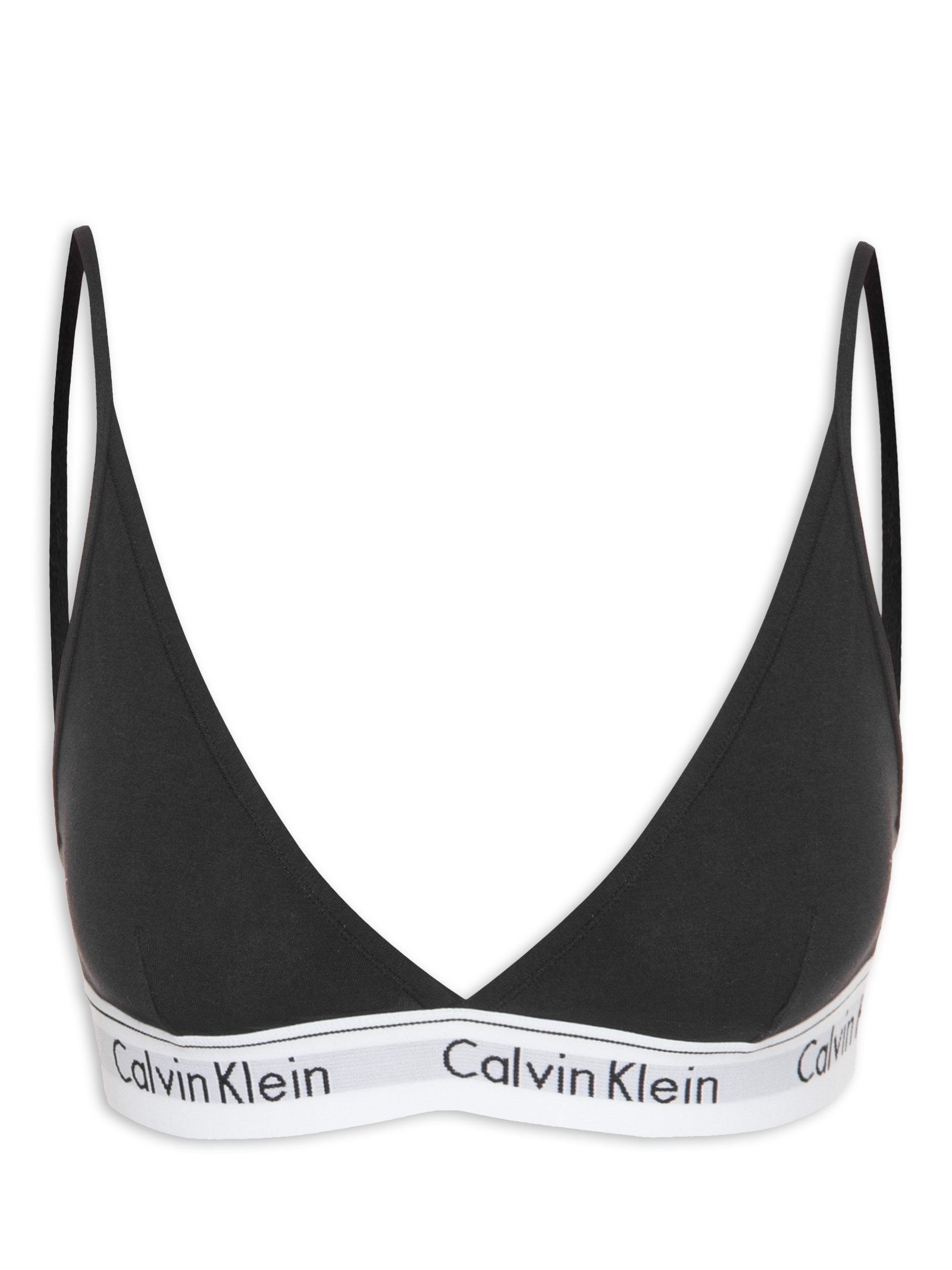 Top Triângulo Modern Cotton Preto Calvin Klein Underwear
