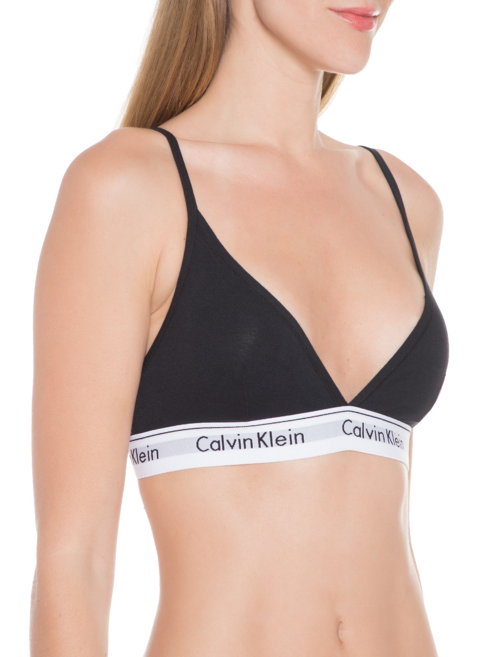 Top Triângulo Modern Cotton Preto Calvin Klein Underwear