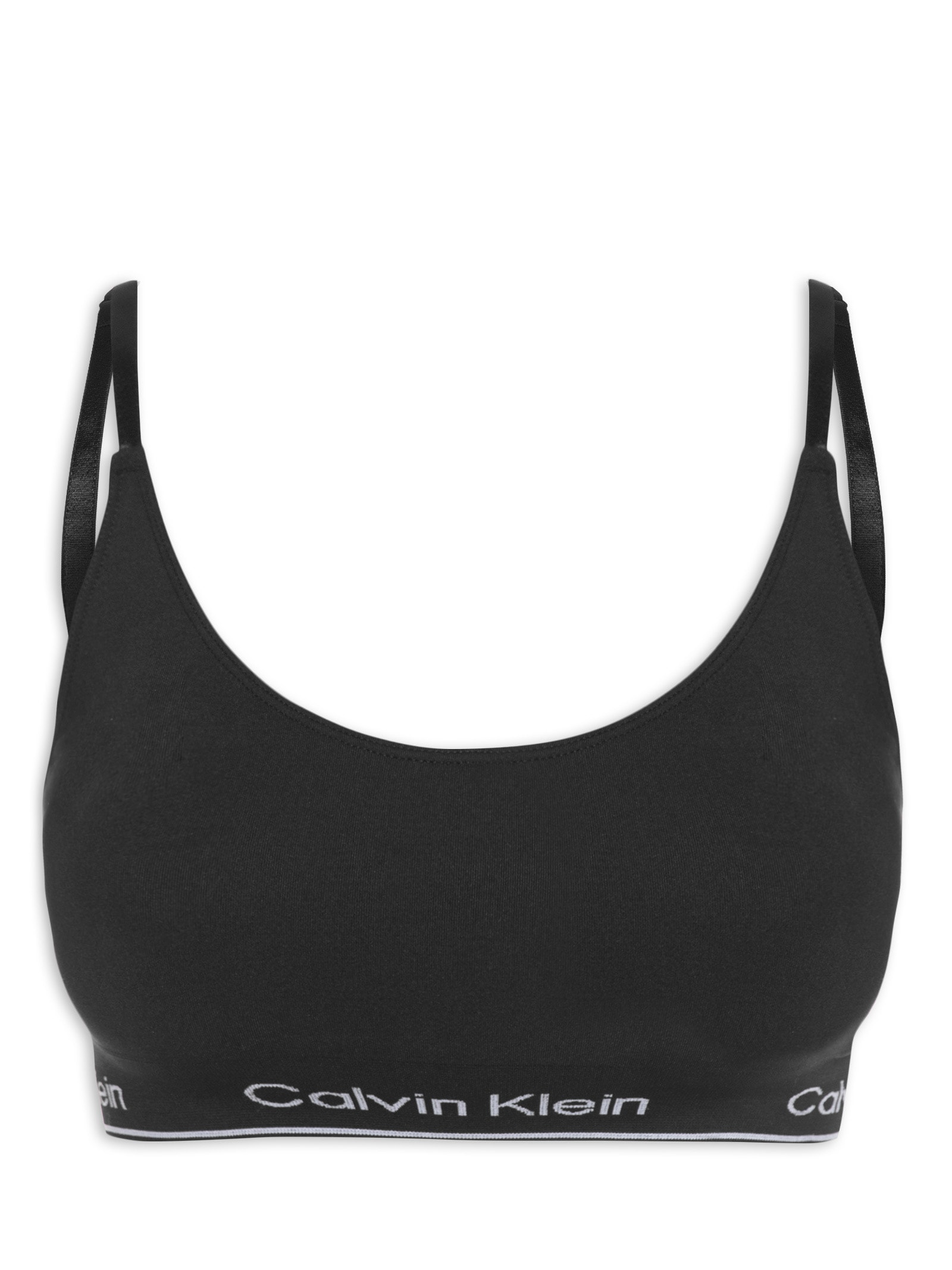 Top Triângulo Modern Cotton Seamless Preto Calvin Klein Underwear