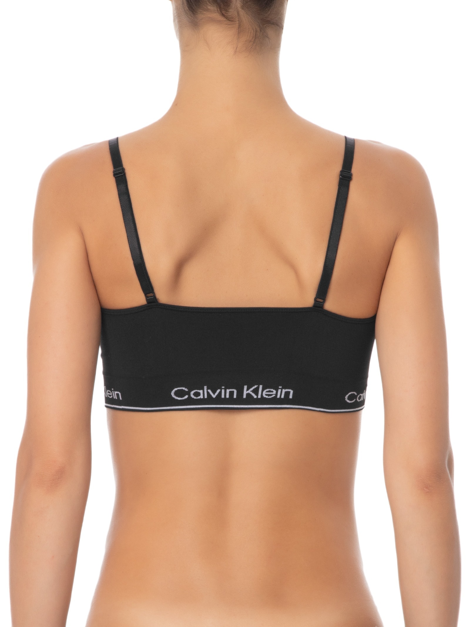 Top Triângulo Modern Cotton Seamless Preto Calvin Klein Underwear
