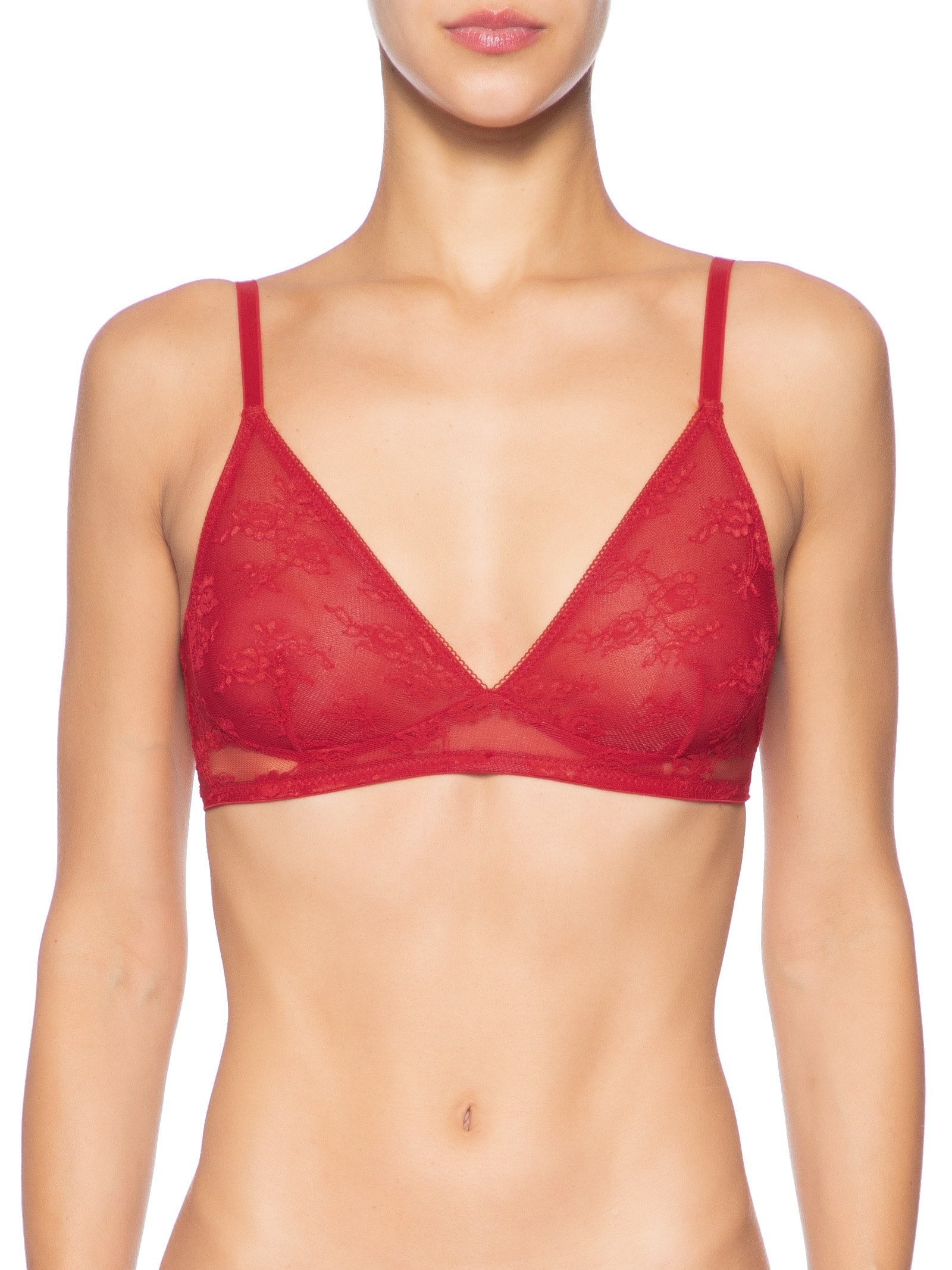 Top Triângulo Renda Icon Lace – Vermelho Calvin Klein Underwear