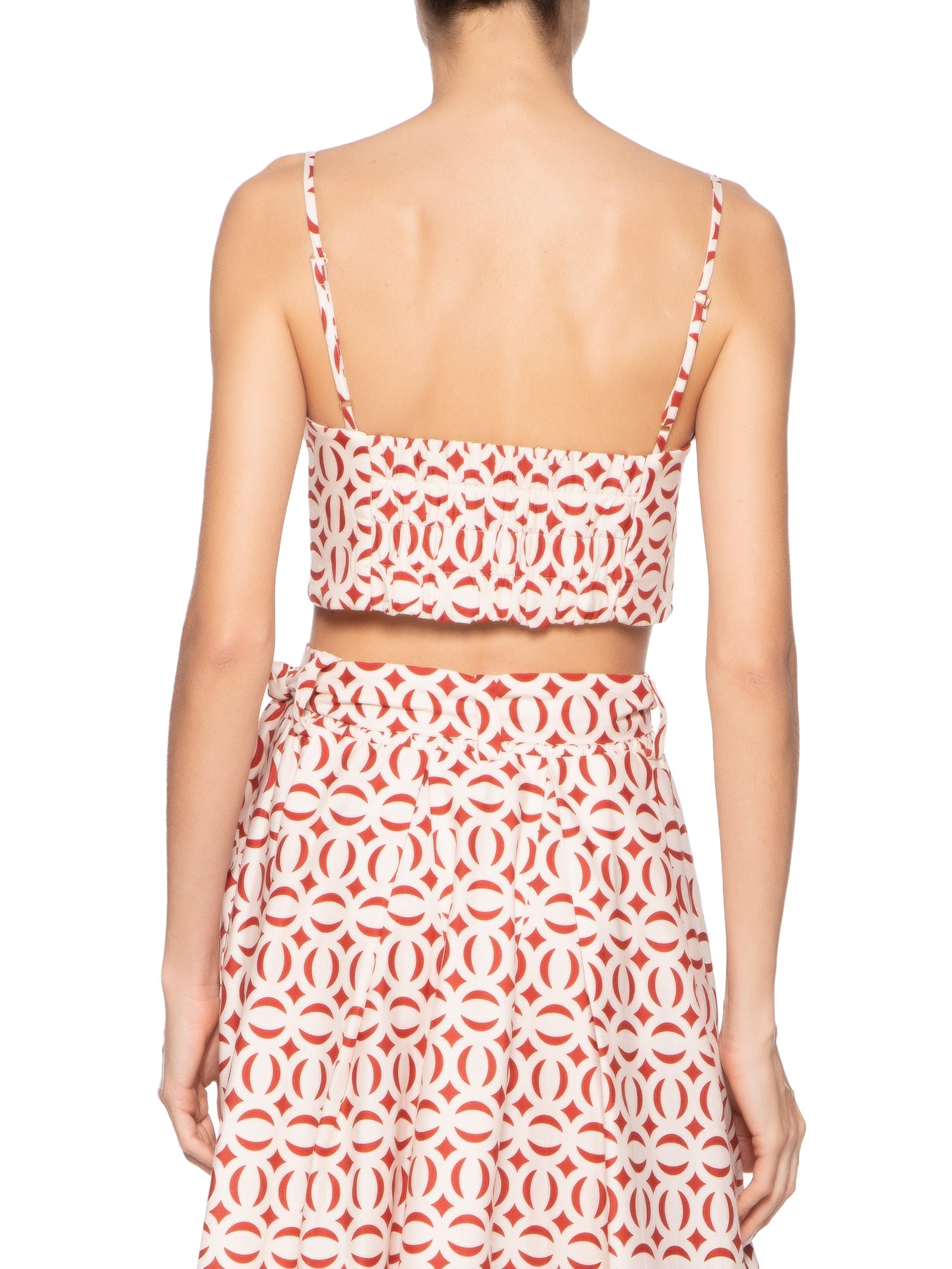 Top Tricoline Estampa Cobogós Vermelho Dress To