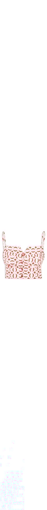 Top Tricoline Estampa Cobogós - Vermelho