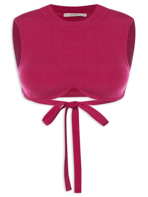 Top Tricot Amarração Aro – Rosa