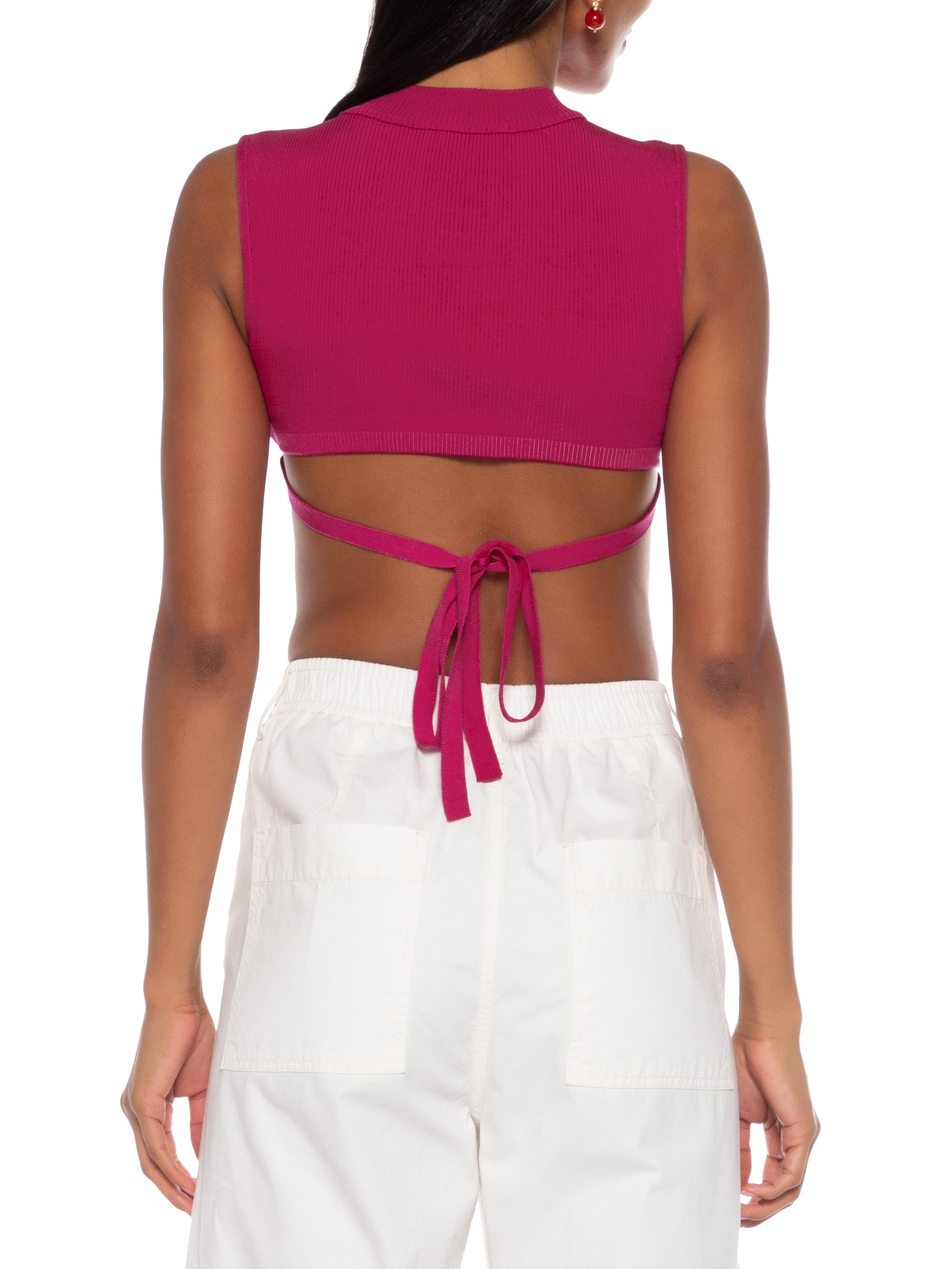 Top Tricot Amarração Aro Rosa Dress To