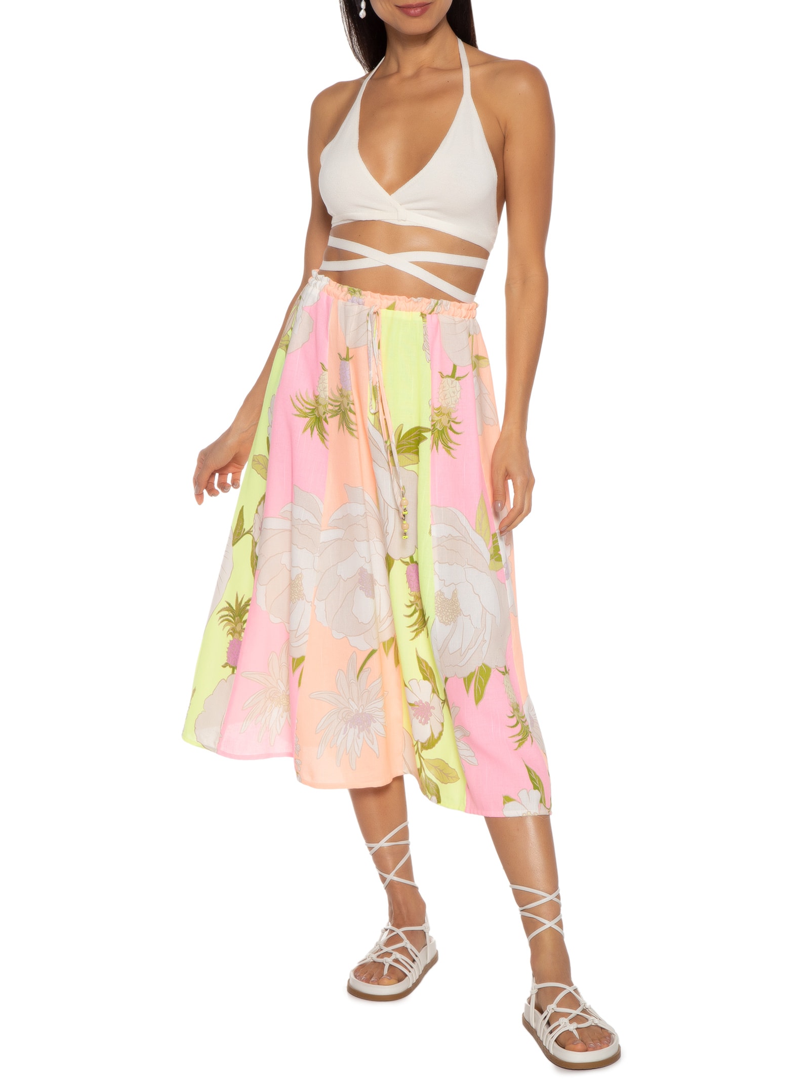 Top Tricot Amarração Off White Farm