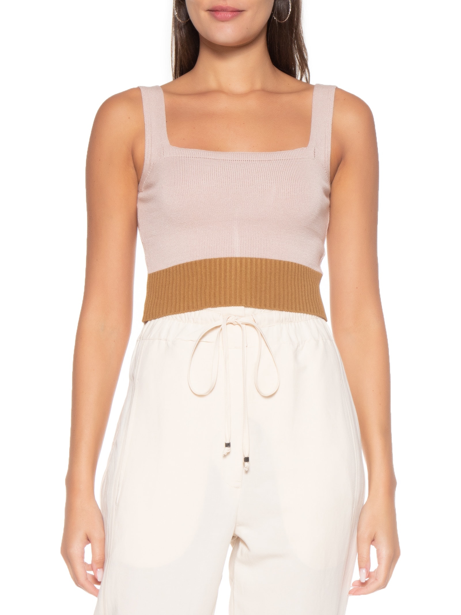 Top Tricot Bege Forum
