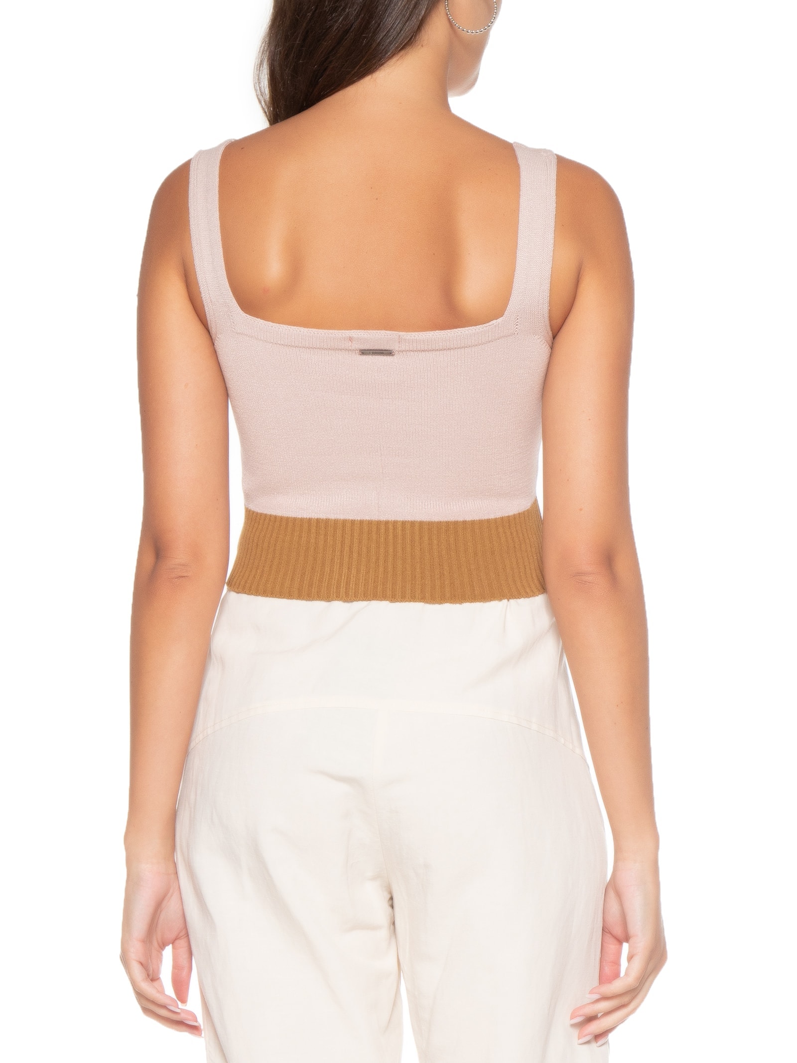 Top Tricot Bege Forum