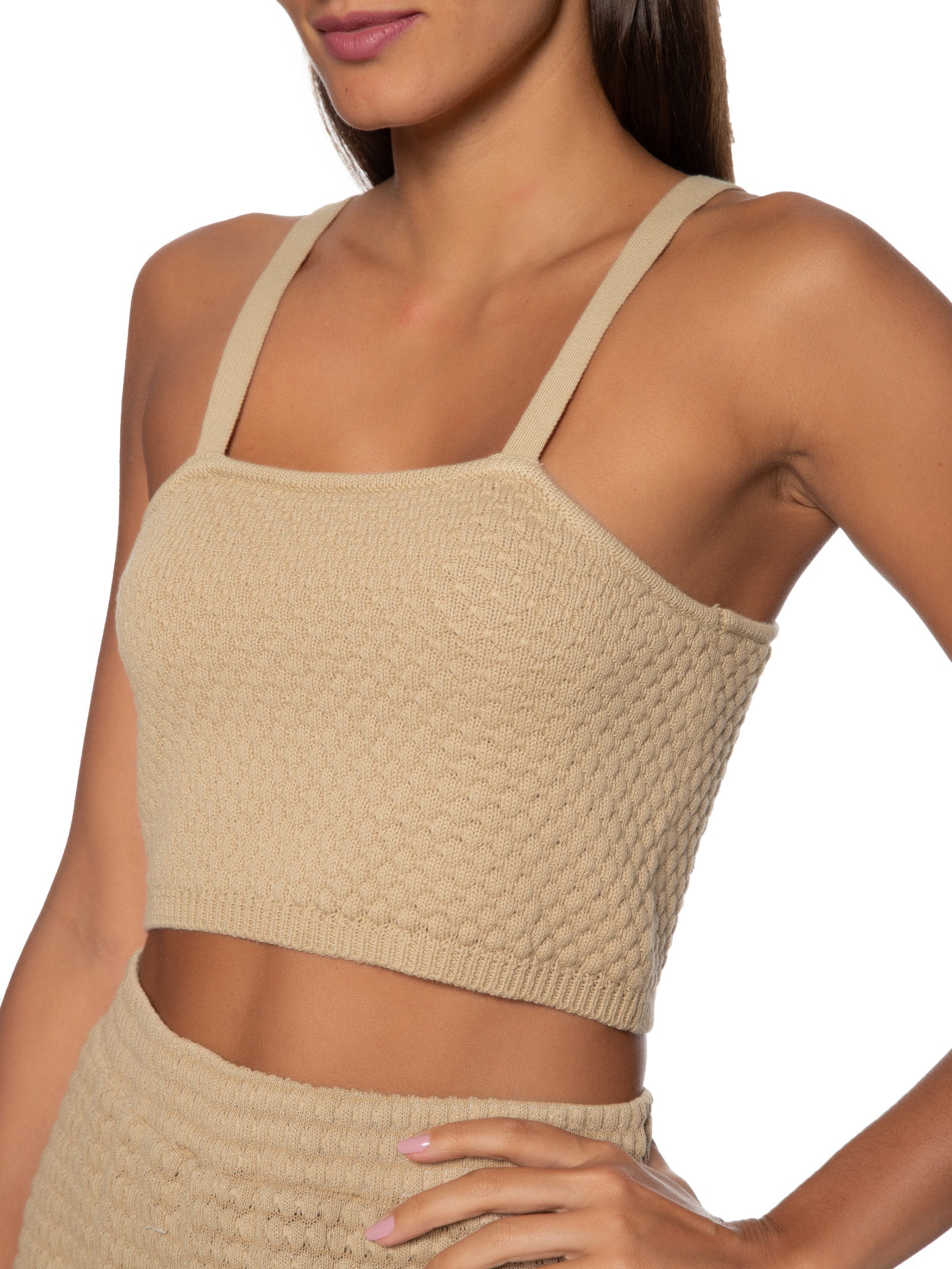 Top Tricot Bege Dzarm