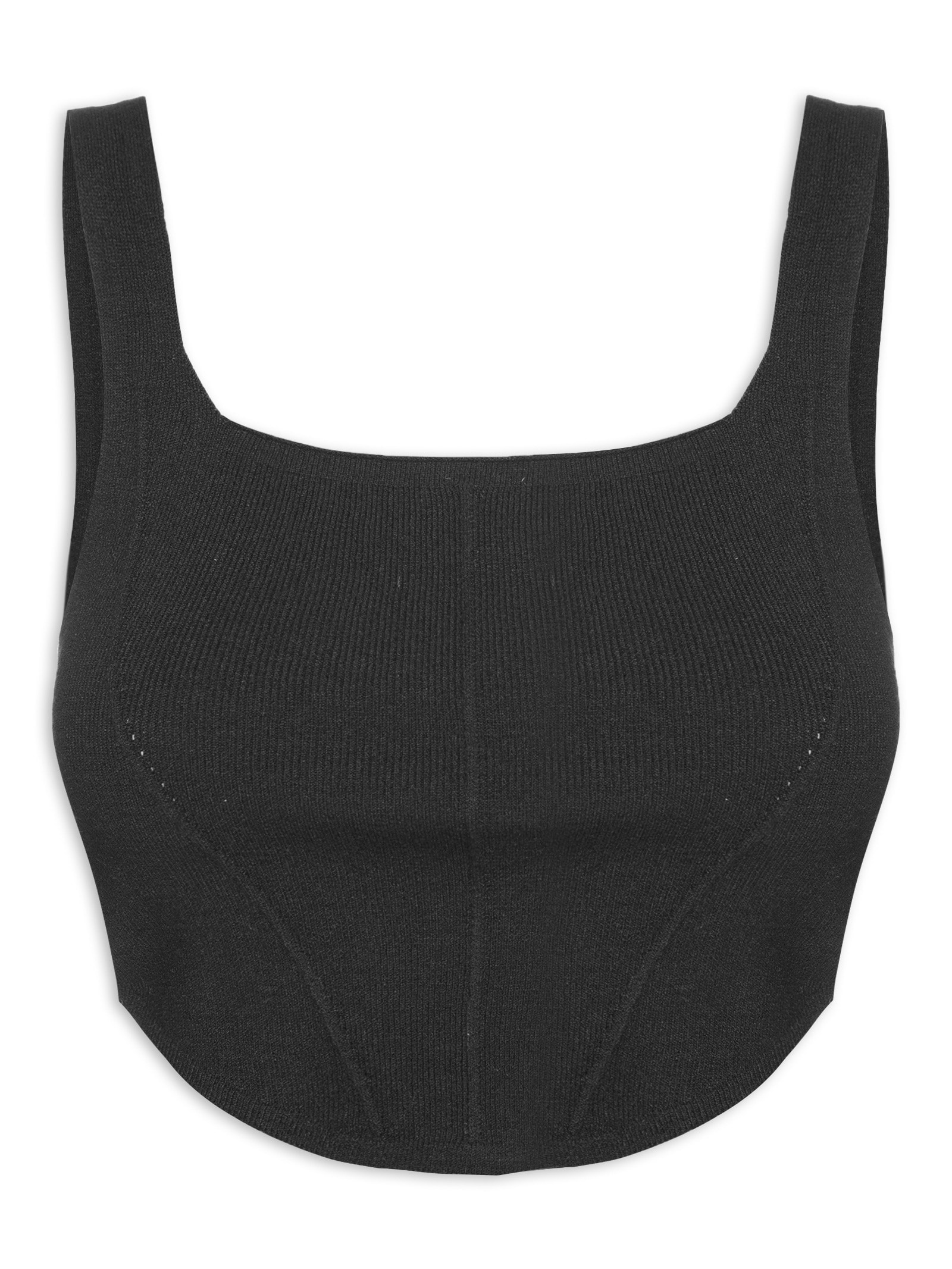Top Tricot Corselet Preto Farm