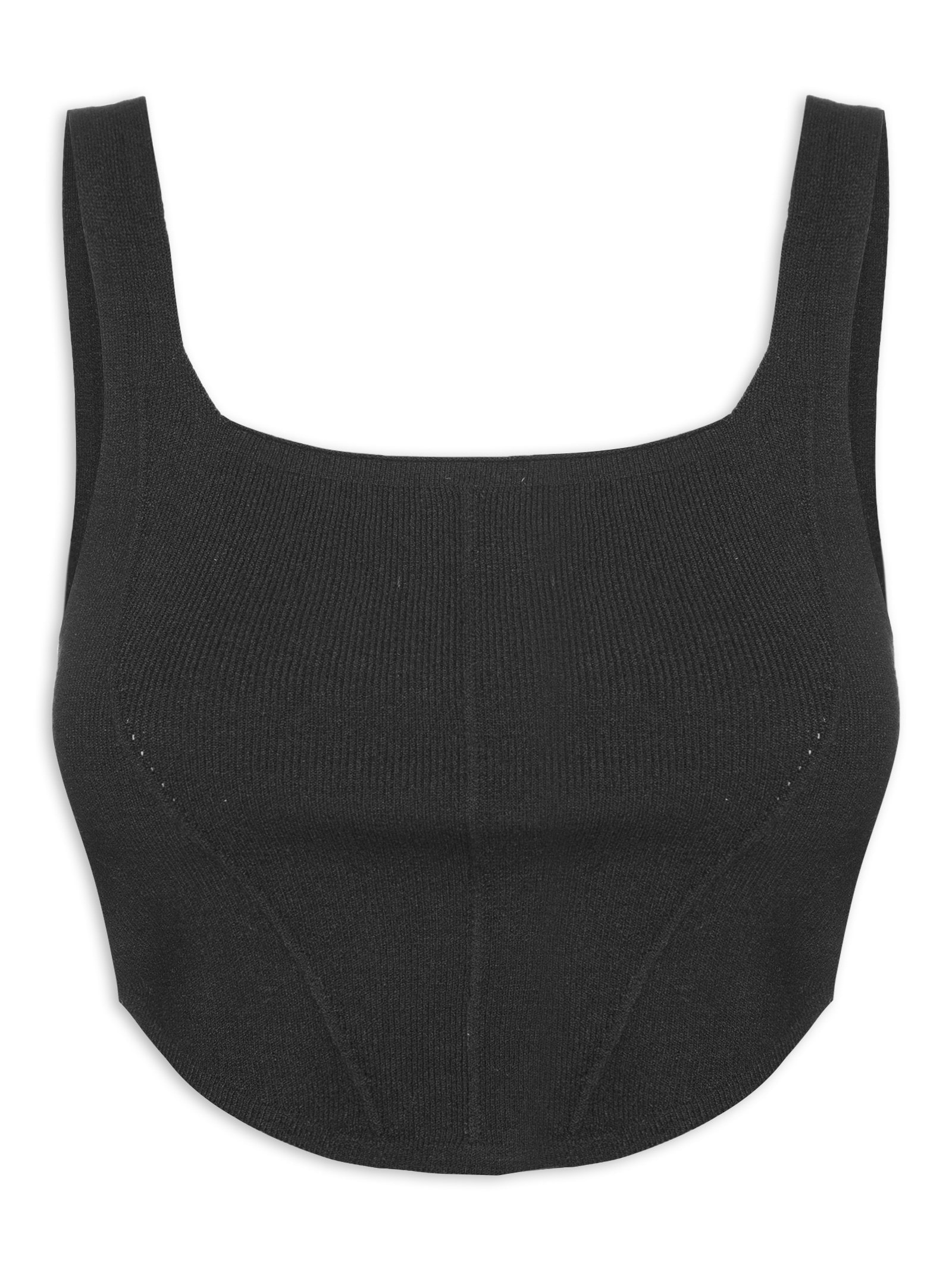 Top Tricot Corselet Preto Farm