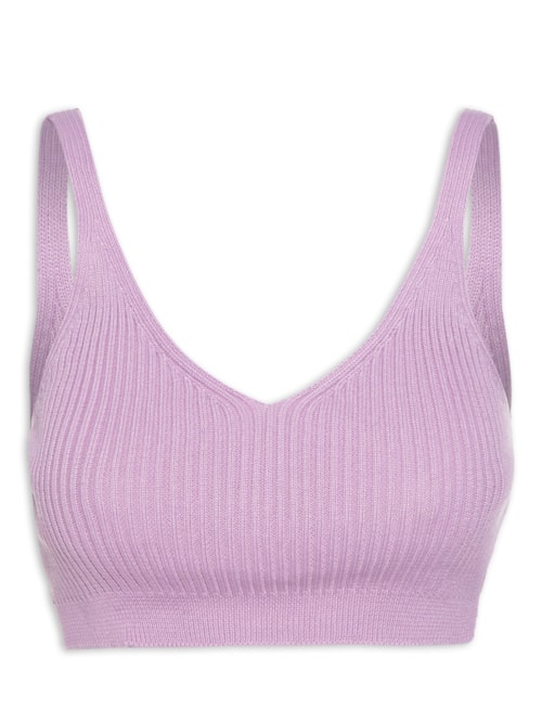 Top Tricot Cropped – Lilás