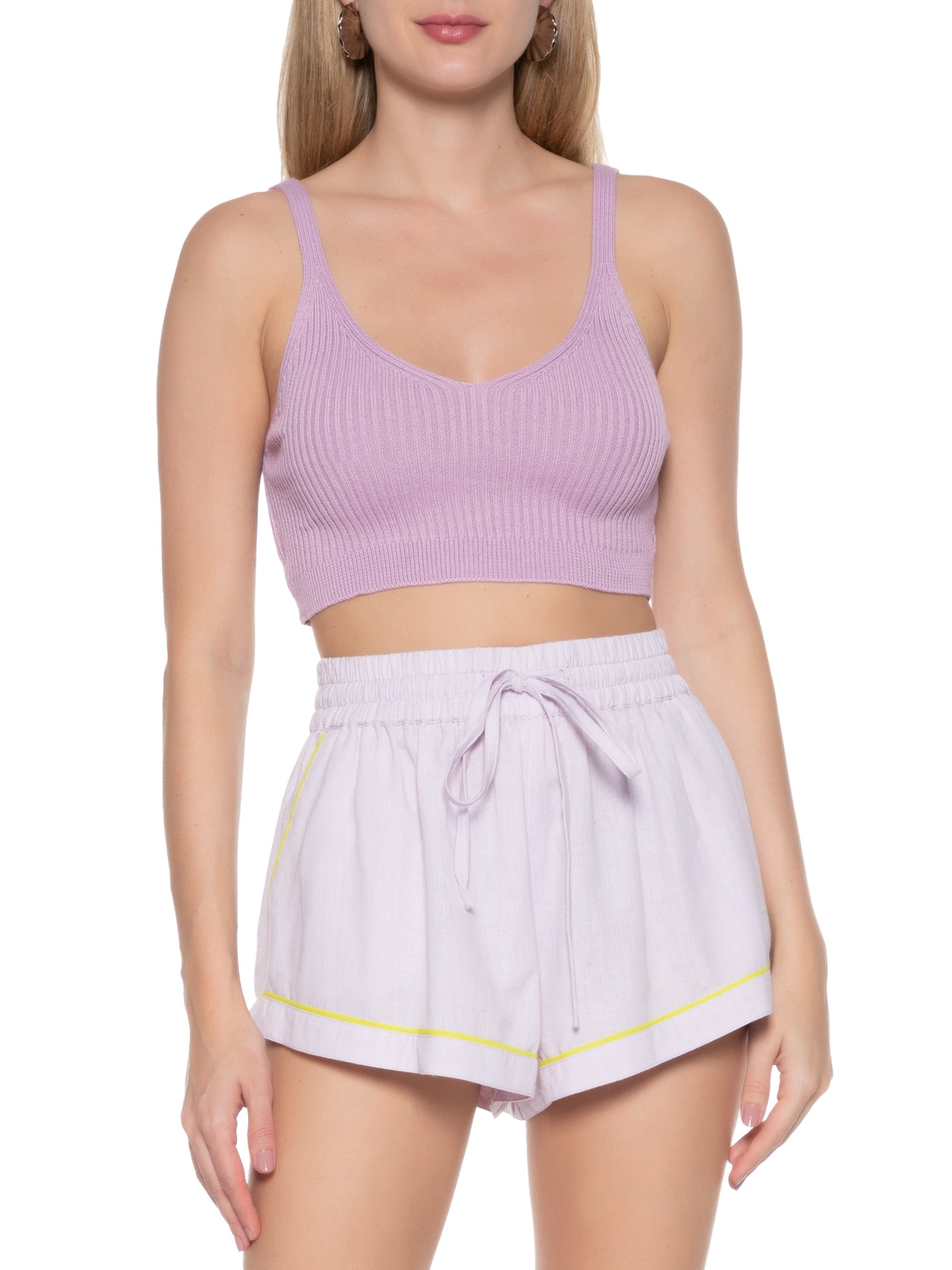Top Tricot Cropped Lilás My Favorite Things