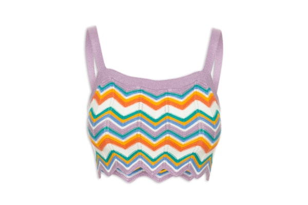 Top Tricot Jacquard Zig Zag - Lilás