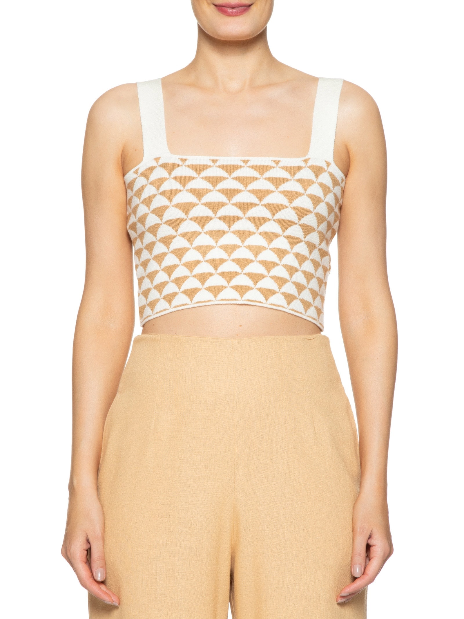 Top Tricot Miragem Bege Dress To