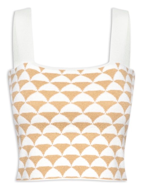 Top Tricot Miragem - Bege