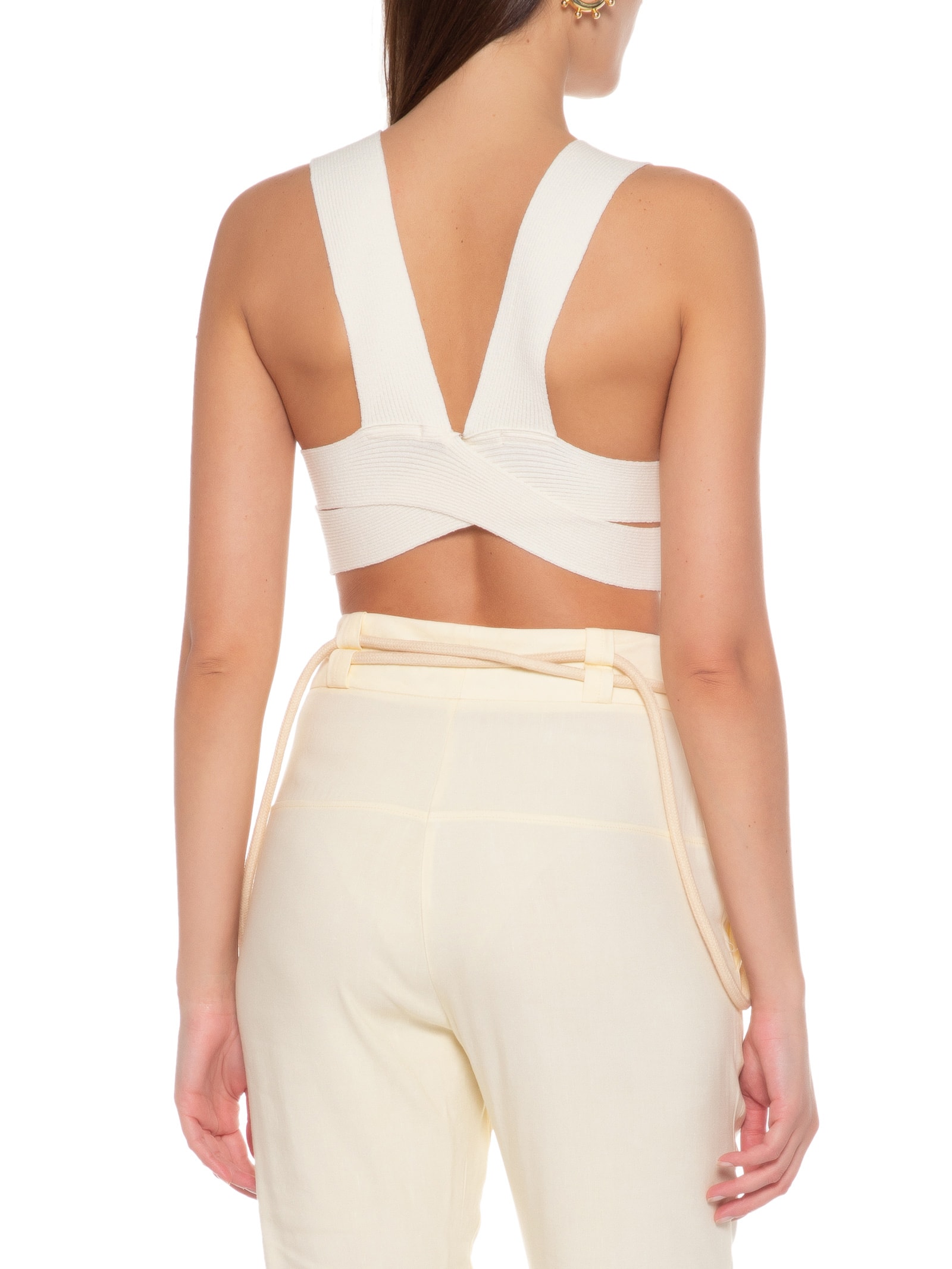 Top Tricot Off White Open