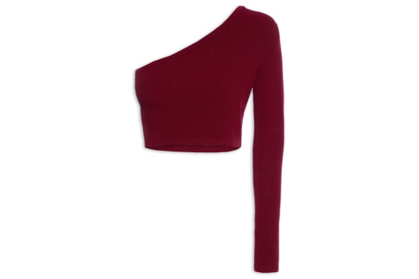 Top Tricot Ombro Só - Vinho