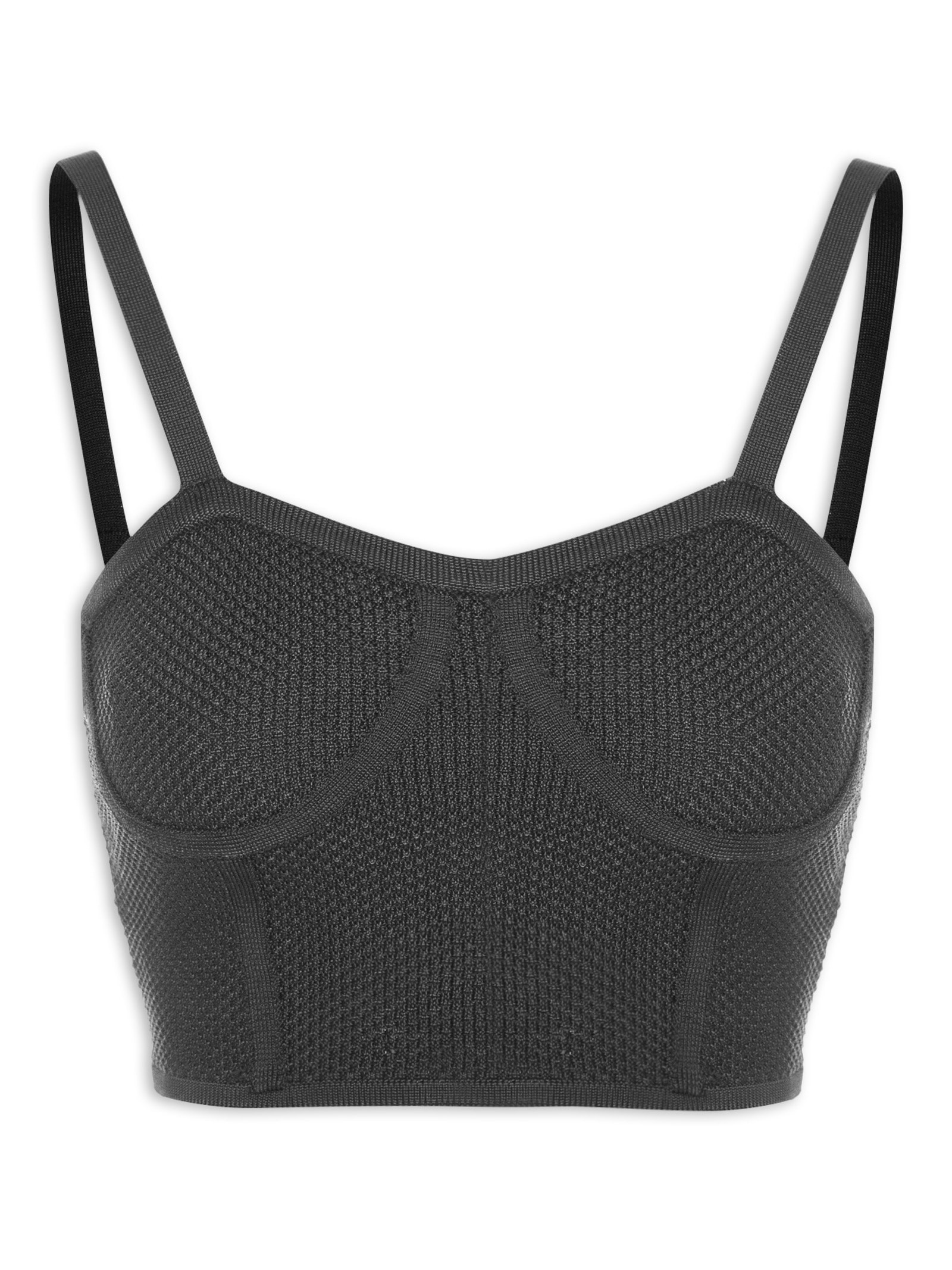 Top Tricot Preto Open