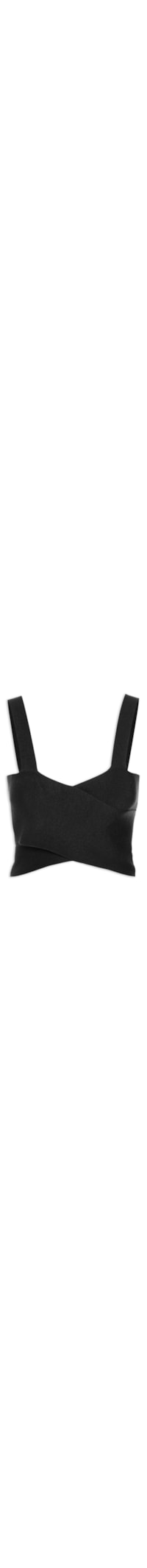 Top Tricot Transpassado - Preto