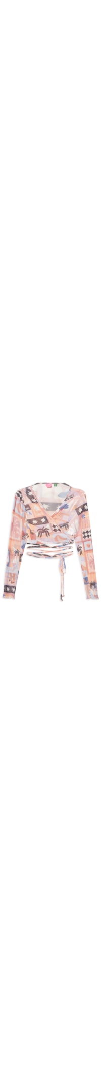 Top Tule Postal Carioca - Bege