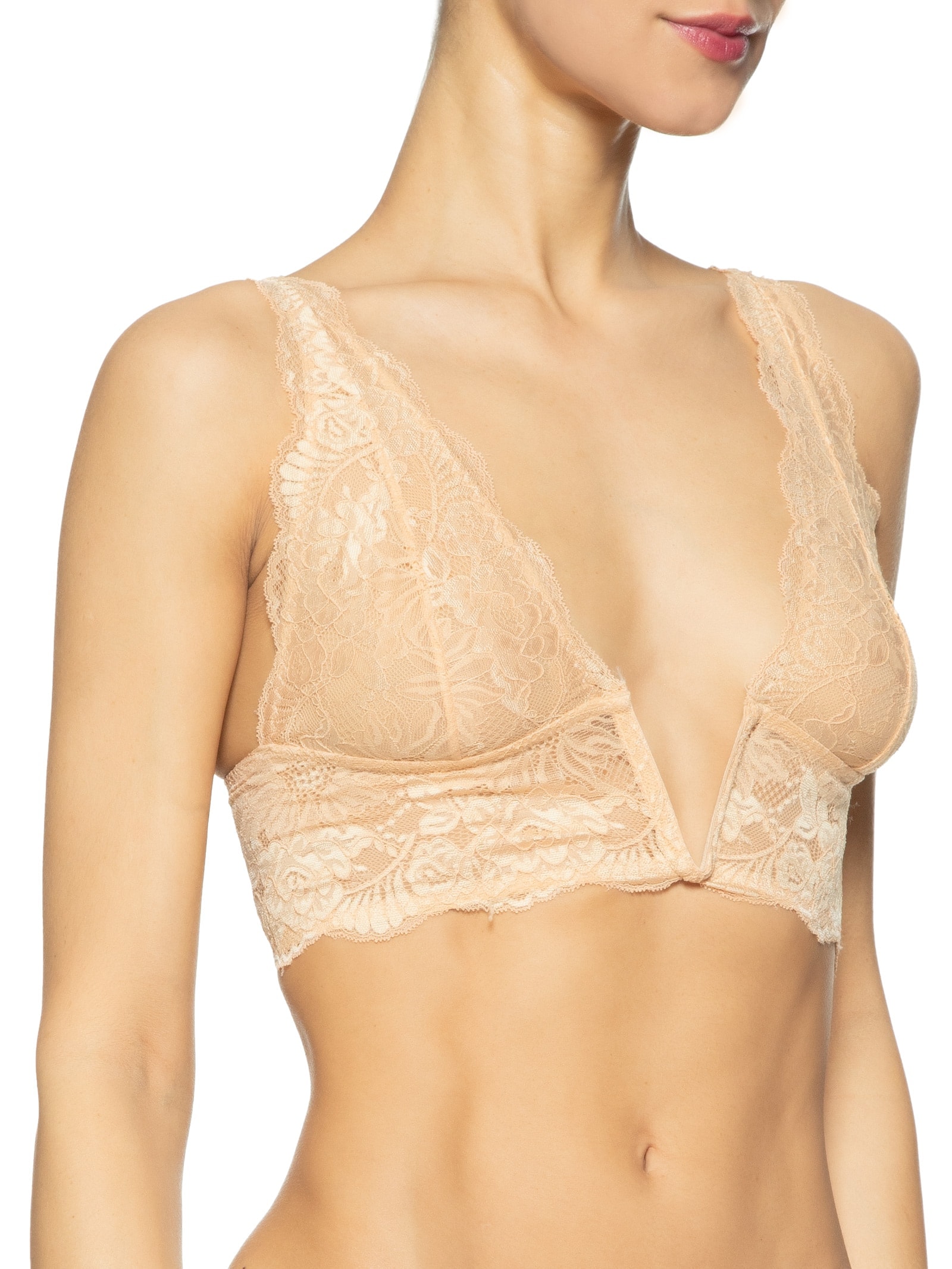 Top V Renda Bege Dress To