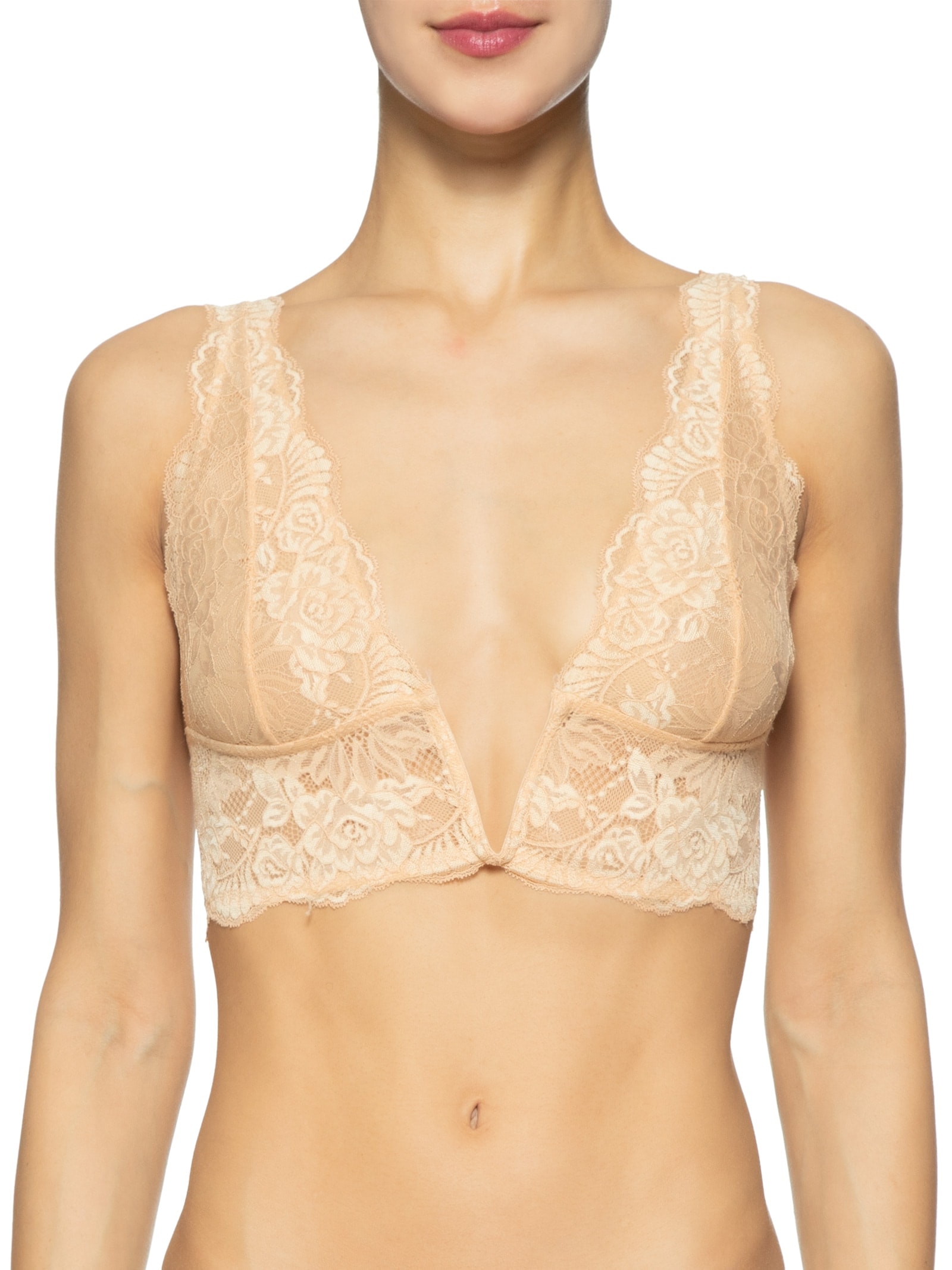 Top V Renda Bege Dress To