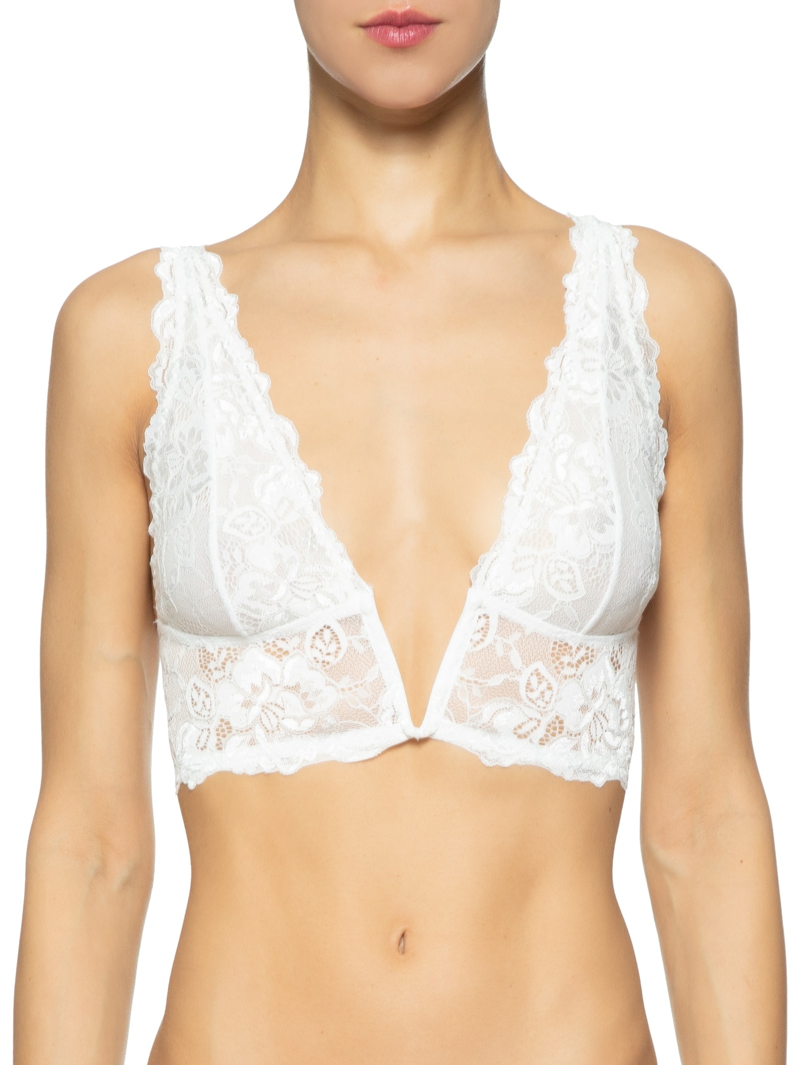 Top V Renda Branco Dress To