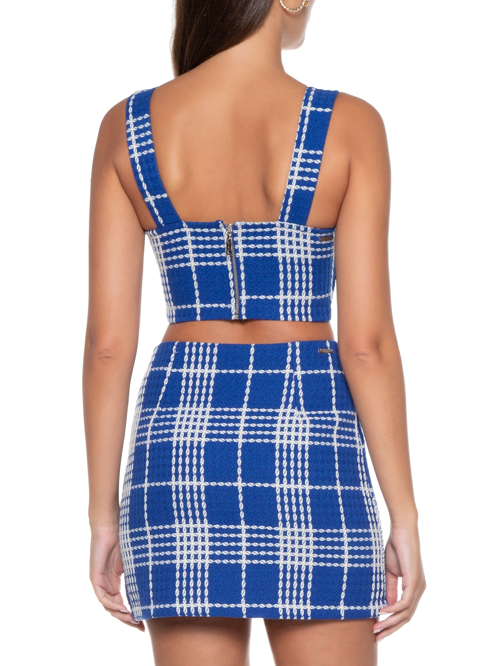 Top Xadrez -Azul Colcci