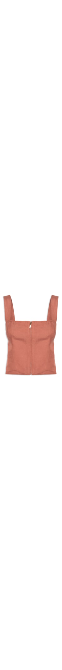 Top Zíper Pate Corberta - Laranja