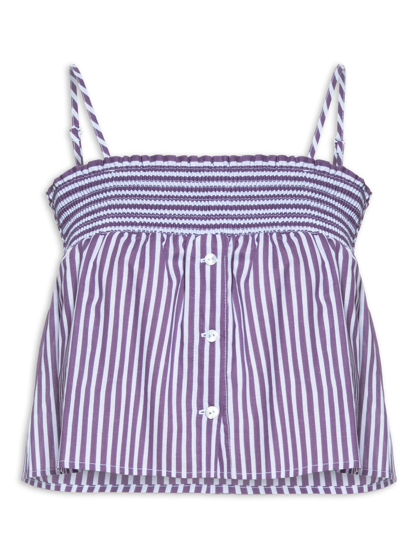 Topinho Feminino Cropped Voil Listrado Roxo Animale