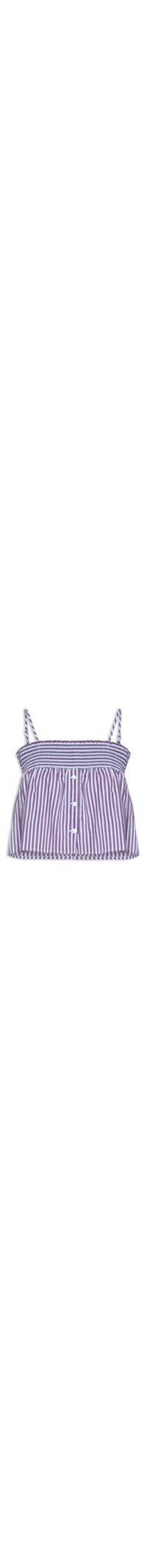 Topinho Feminino Cropped Voil Listrado - Roxo