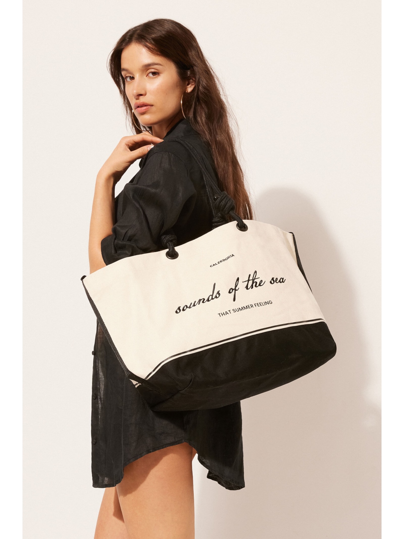 Tote Bag Sounds Of The Sea Preto