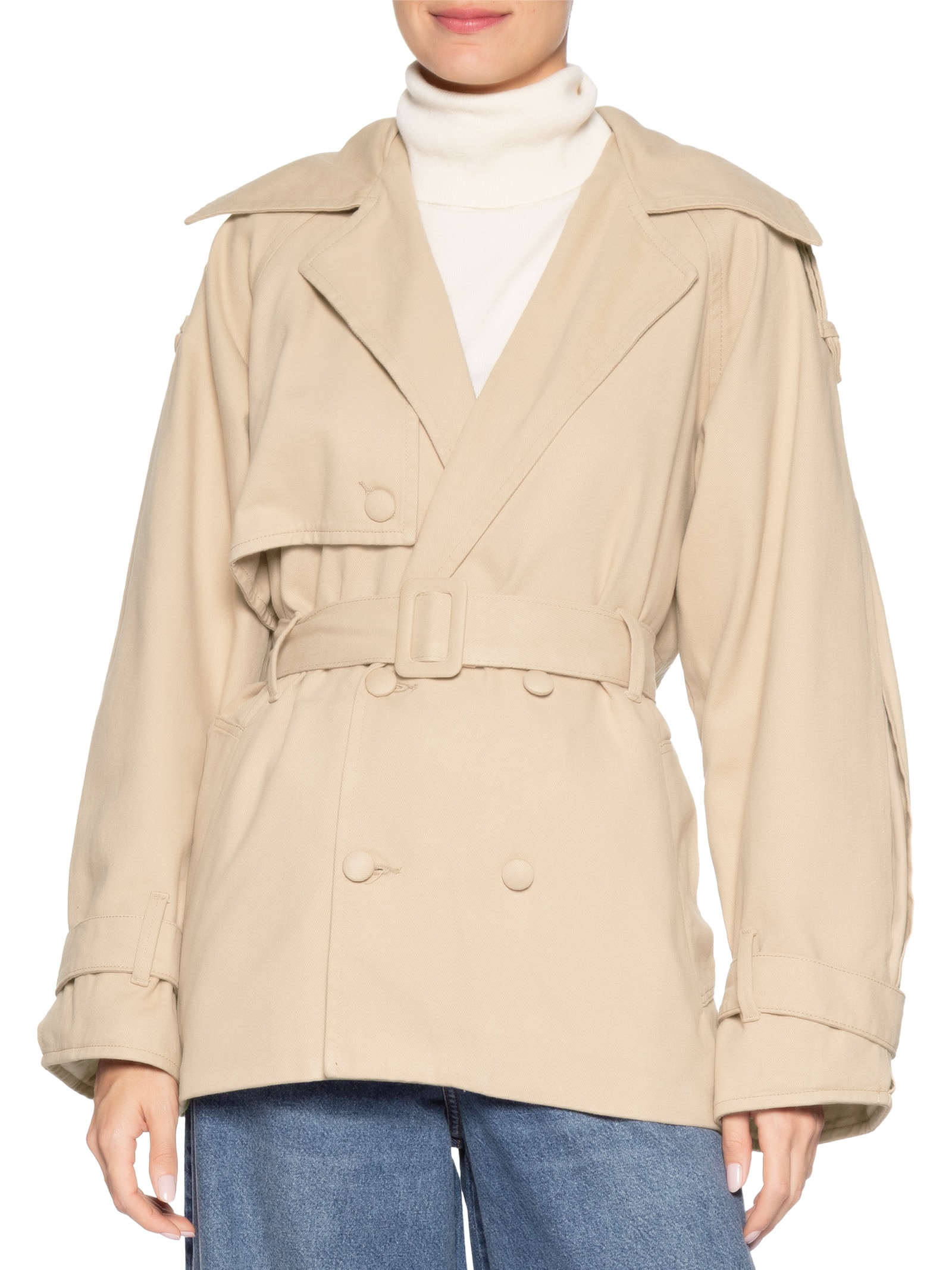 Trench Coat Feminino Bege P7 Jeans