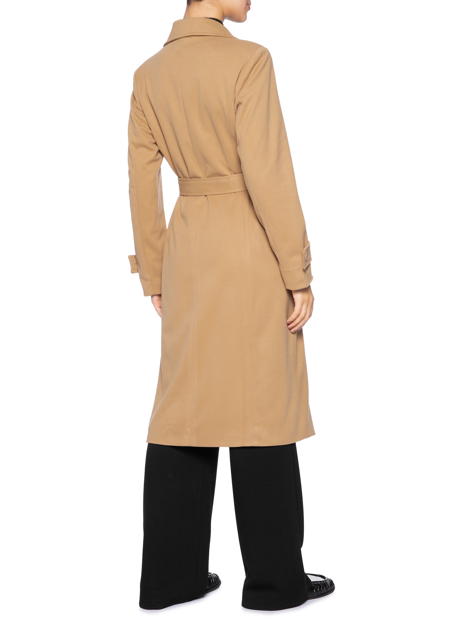 Trench Coat Feminino Com Cinto Bege Basiq