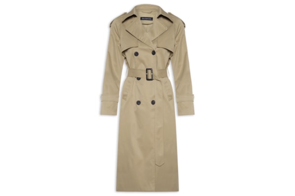 Trench Coat Feminino Com Cinto - Bege