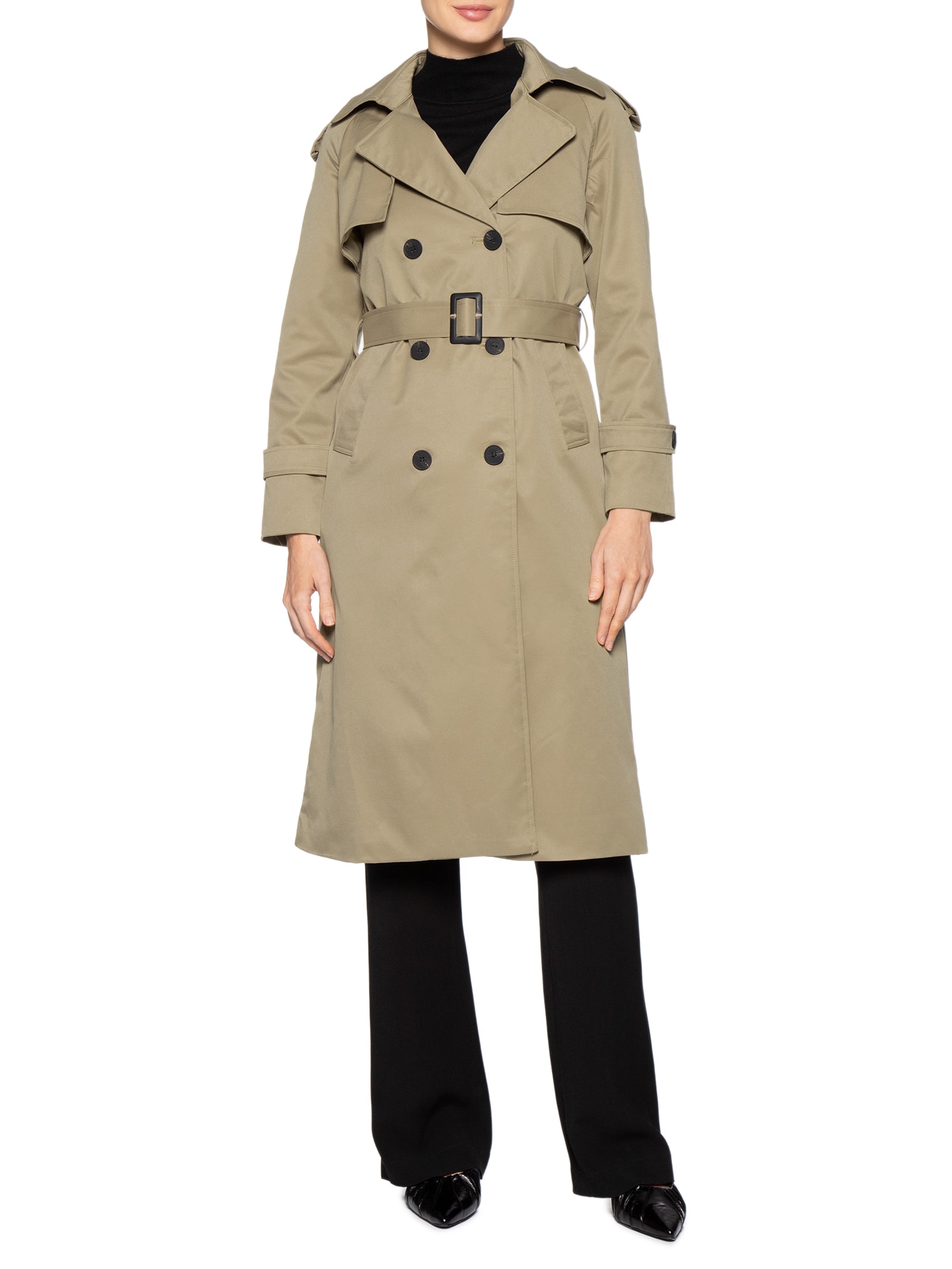 Trench Coat Feminino Com Cinto Bege '2Essential