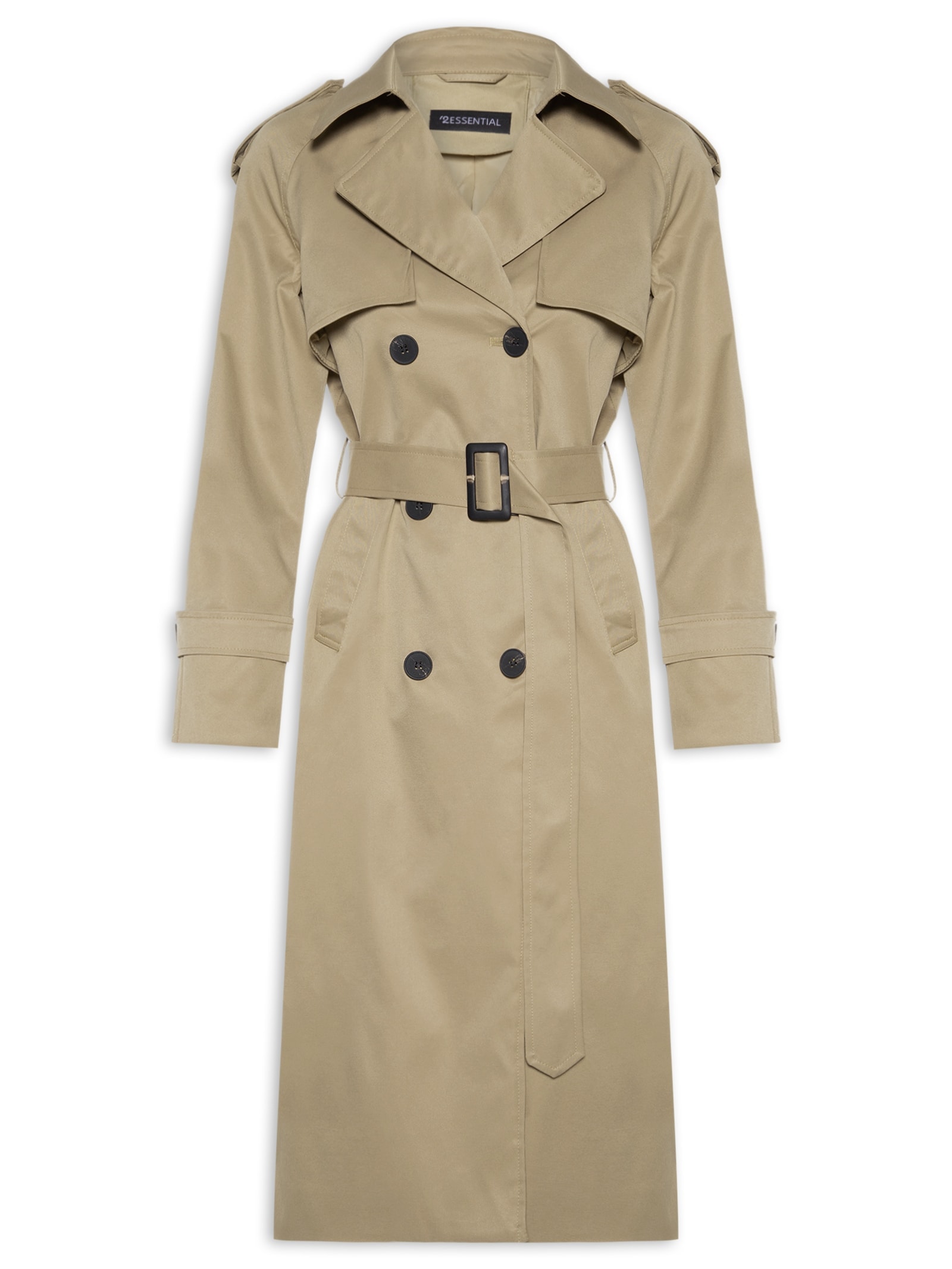 Trench Coat Feminino Com Cinto Bege '2Essential