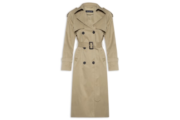 Trench Coat Feminino Com Cinto - Bege