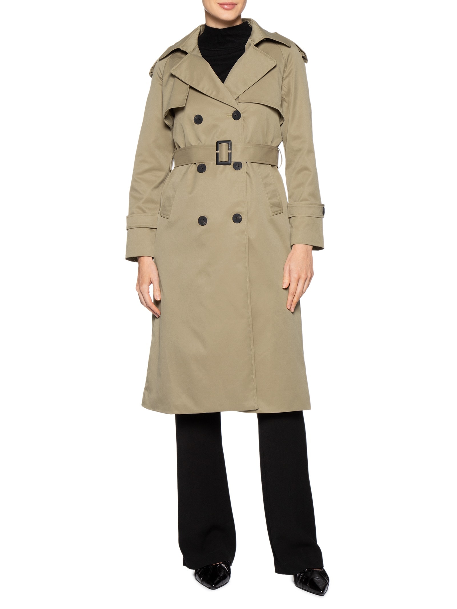 Trench Coat Feminino Com Cinto Bege '2Essential