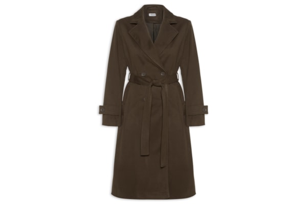 Trench Coat Feminino Com Cinto - Marrom