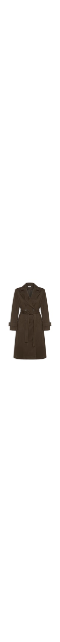 Trench Coat Feminino Com Cinto - Marrom
