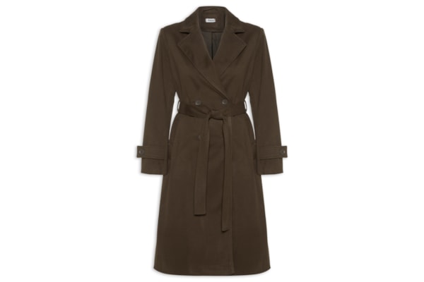 Trench Coat Feminino Com Cinto - Marrom